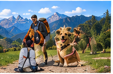 Perros socializando felices durante una actividad